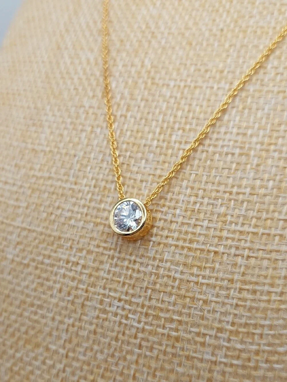 EFFY NIP Gold-Plated Crystal Pendant 18 " Necklace - Picture 5 of 13